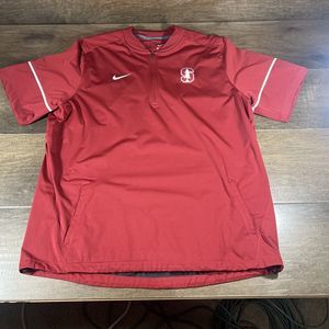 Stanford Jacket Nike Mens Xxl Half-Zip Red Pull-O… - image 1